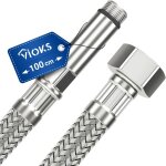 Kalanka - tuyau blind 1 / 2  (19, 3 mm) Üm x m10 100 cm et tuyau de raccordement flexible pour wc, ...