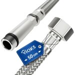 Kalanka - tuyau blind 1 / 2  (19, 3 mm) Üm x m10 50 cm et tuyau de raccordement flexible pour wc, rservoir ...