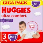 Kalanka - ultra comfort - culottes bb taille 3 (6kg - 11kg) - 2 paquets de 44 couches - ceinture ultra ...
