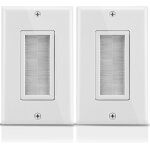 Kalanka - universel 1 - gang câble entrée sortie brosse plaque murale (lot de 2), plaque de protection ... Kalanka - universel 1 - gang câble entrée sortie brosse plaque murale (lot de 2), plaque de protection ...