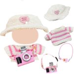 Kalanka - vtements pour mini poupes en peluche, 17cm vtements pour mini peluches avec pull en peluche, ...