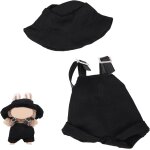 Kalanka - vtements pour poupe, ensemble salopette et chapeau noirs avec bretelles rglables vtements ...