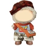 Kalanka - vtements de poupe en peluche de 17 cm pour labu, magnifiquement tisss  la main, comprend ...
