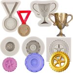 Kalanka - voiture de course, pneu rond, roue de camion, trophée, médaille, moule en silicone pour décoration ... Kalanka - voiture de course, pneu rond, roue de camion, trophée, médaille, moule en silicone pour décoration ...
