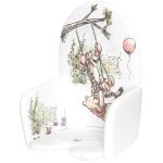 Kalanka - winnie coussin pour chaise haute, universel pour chaises hautes, avec velcro, lena, blanc
