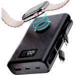 Kalcx - batterie externe 22, 5 w, 20 000 mah, compatible avec iphone, samsung, apple watch, drone, commutateur ...