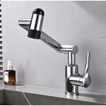 Kaldf - robinet de lavabo blanc, 4 modes, rotation 720, mlangeur chaud et froid, mont sur bureau, gris, ...