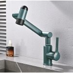 Kaldf - robinet de lavabo blanc, 4 modes, rotation 720, mlangeur chaud et froid, mont sur bureau, gris, ...