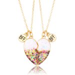 Kales - 2 pièces bff collier femme, collier fille, chaîne argent, collier pendentif amitié, ensemble ... Kales - 2 pièces bff collier femme, collier fille, chaîne argent, collier pendentif amitié, ensemble ...