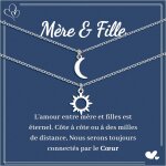 Kales - cadeau maman fille fte des mres collier mre fille fete des meres d'anniversaire anniversaire ...