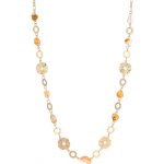 Kales - collier femme en or a longue chane avec perles de pierres naturelles irrgulires, bijou elgant ...