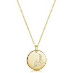 Kales - collier fleur de naissance personnalis en or ou argent - bijou elgant et significatif pour ...