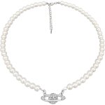 Kales - collier perle saturne, femme plante perle collier ras de cou les accessoires, cadeau pour nol, ...