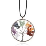 Kales - pendentif arbre de vie, pierre de cristal, perle, porte - bonheur, collier pendentif femme pendentif ...