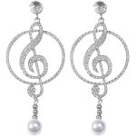 Kalhx - boucles d'oreilles note de musique en 925 avec cristaux accessoire elégant pour femmes idéal ... Kalhx - boucles d'oreilles note de musique en 925 avec cristaux accessoire elégant pour femmes idéal ...