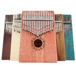 Kalimba a 17 touches en acajou massif, piano a doigts, mbira, instrument de musique, cadeau avec accessoires, ...