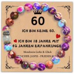 Kalsw - cadeaux pour 50 a 60 ans pour femme, bracelet en pierre naturelle, cadeau d'anniversaire pour ...