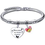 Kalsw - cadeau marraine noel bracelet, bracelet de de marraine, cadeau de fte des mres, femmes au foyer, ...