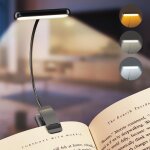 Kalsw - lampe de lecture rechargeable avec cble de type - c, liseuse lampe clip [3 couleurs et 10 luminosits ...