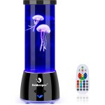 Kalsw - lampe meduse lumineuse aquarium, 12 couleurs lampe lave, lampe mduse flottante pour se dtendre, ...
