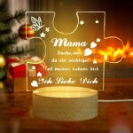 Kalsw - veilleuse carre en acrylique grav pour maman, cadeau d'anniversaire pour maman, cadeau de fte ...