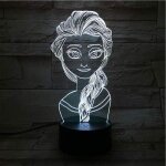 Kaltd - lampe led pour enfant elsa changement de couleur usb veilleuse et dcoration