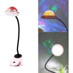 Kaltd - lampe a pince pour enfants, lampe de lecture a pince led rechargeable usb avec projection d'toile, ...
