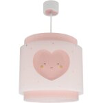 Kaltd - lampe suspension enfant baby dreams coeur rose, lustre chambre enfant, 76012s, e27