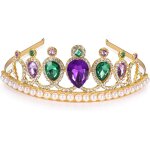 Kalvd - couronne de princesse en strass - bijou dor - pour femme et fille - pour fte d'anniversaire ...