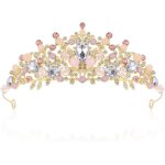 Kalvd - diadème en cristal pour fille - rose - princesse - bandeau avec strass - pour mariage, concours ... Kalvd - diadème en cristal pour fille - rose - princesse - bandeau avec strass - pour mariage, concours ...
