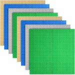 Kalwl - 8 pices plaques de base classiques en briques de construction, 25cmx25cm grandes plaques de ...