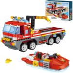 Kalwl - city fire le camion de pompiers avec bateau de sauvetage, jouet de construction avec 3 pompiers ... Kalwl - city fire le camion de pompiers avec bateau de sauvetage, jouet de construction avec 3 pompiers ...