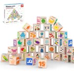 Kalwl - cube magntique de construction - centre d'activit sensorielle - 216 motifs - jouet d'education ...