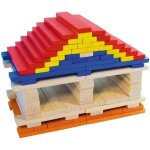 Kalwl - - jouet en bois - jeux de construction - bote de 100 planchettes en bois massif colors batibloc ...