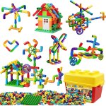 Kalwl - jouets de tube de tuyau, 188 pices blocs de construction classiques assemblage de jouets avec ...