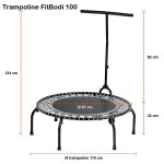 Kangui - mini trampoline fitness fitbodi ?100 - qualit? pro - certifi? par le critt