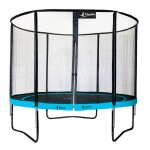 Kangui - trampoline de jardin rond 305 cm + filet de s�curit� punchi bleu 300