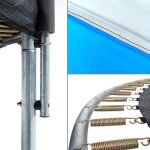 Kangui - trampoline rond Ø250cm avec filet, echelle, b�che et kit d'ancrage - ralli 250