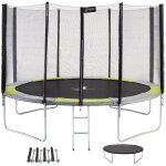 Kangui - trampoline rond Ø360cm avec filet, echelle, bche et kit d'ancrage - ralli 360