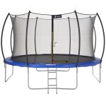 Kangui - trampoline rond Ø430cm avec filet de s�curit� et echelle - bleu - fpr 430