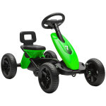 Kart a p�dales enfant - go kart - carter chaine ferm� - marche av ar - m�tal plastique noir vert