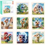 Kasfl - puzzles en bois pour enfants, lot de 8 puzzles, 6 pices chacun, animal jouet puzzle, jouet montessori ...