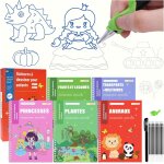 Kaxdl - cahier de dessin magique rutilisable en franais, grand apprendre a dessiner pour enfants, 5 ...