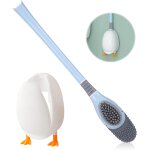Kgabery - diving duck brosse toilettes wc en silicone avec support - manche long, montage mural / au ...
