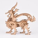 Kirn - puzzle 3d en bois a assembler, jouet, animal, cerf, tigre, modle, cadeaux de nol pour enfants, ...