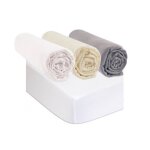 Kit pratique 3 draps housse 70x160cm coton bio multicouleur + 2 aleses, proteges matelas 70x160cm jersey ...