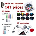 Kit accessoires de fl�chettes pointe acier et pointe nylon