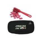 Kit accessoires loto bingo 3 en 1 - trousse + baton ramasse jetons magnetique + 100 pions aimantes rouge ...