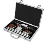 Kit d'accessoires de nettoyage de baril de fusil universel, ensemble de brosses, bote en aluminium, ...