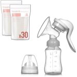 Kit allaitement. tire lait manuel (150 ml) fonction biberon anti - colique + ttine tire lait portable ...